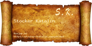 Stocker Katalin névjegykártya