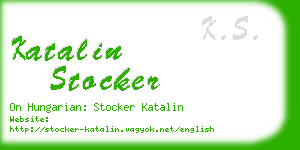 katalin stocker business card